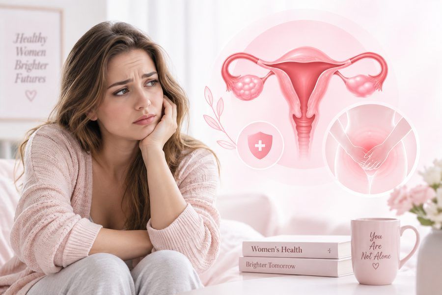 Thin lining, weak gynecological health, infections