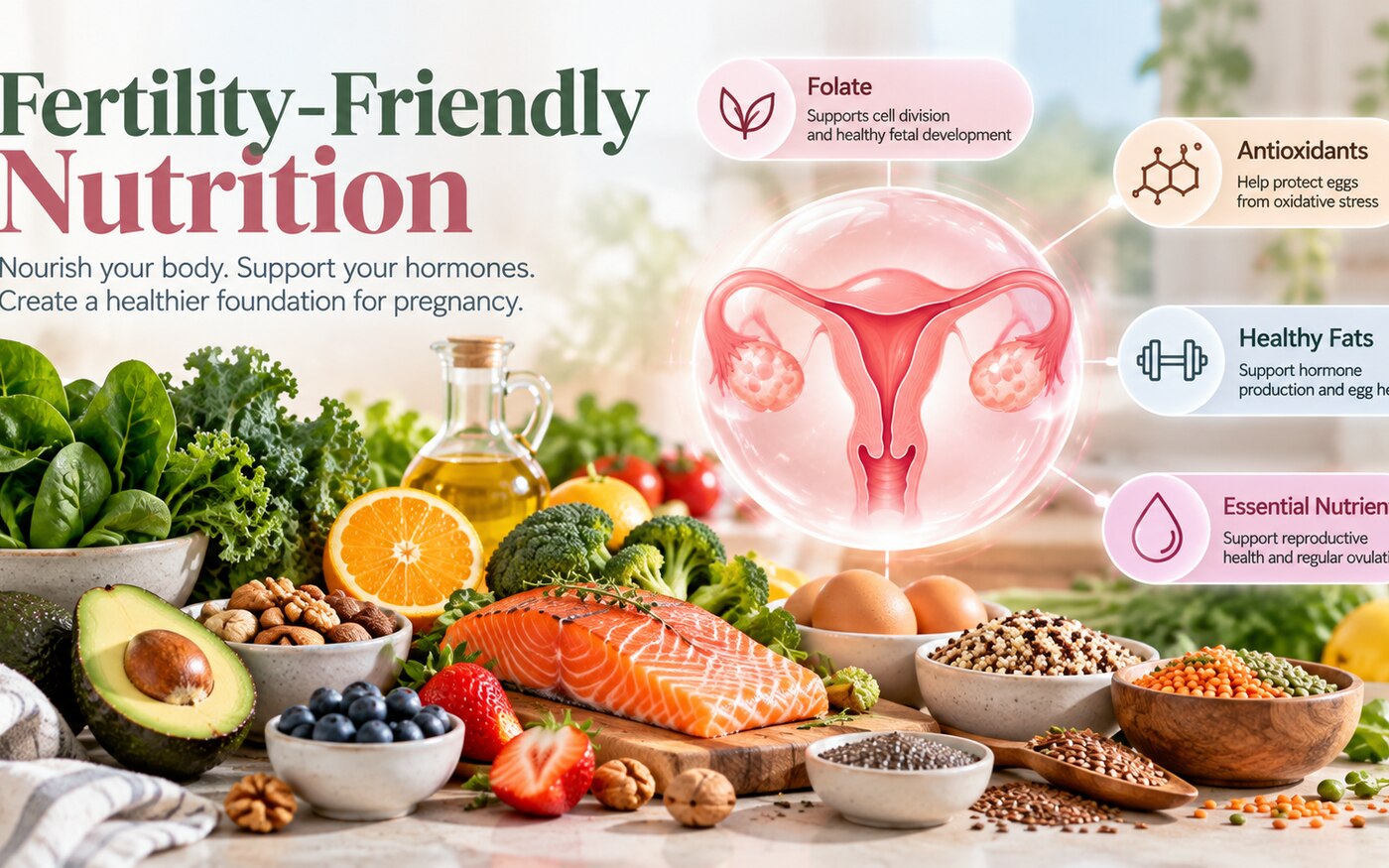 Fertility-Friendly Nutrition: Foods That Support Reproductive Health infographic