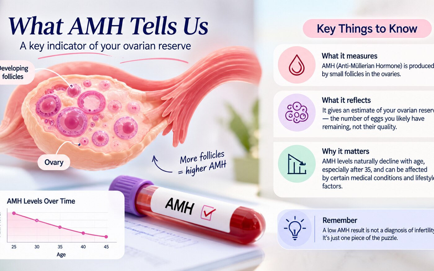 Low AMH & Ovarian Reserve: Understanding Your Fertility Window infographic