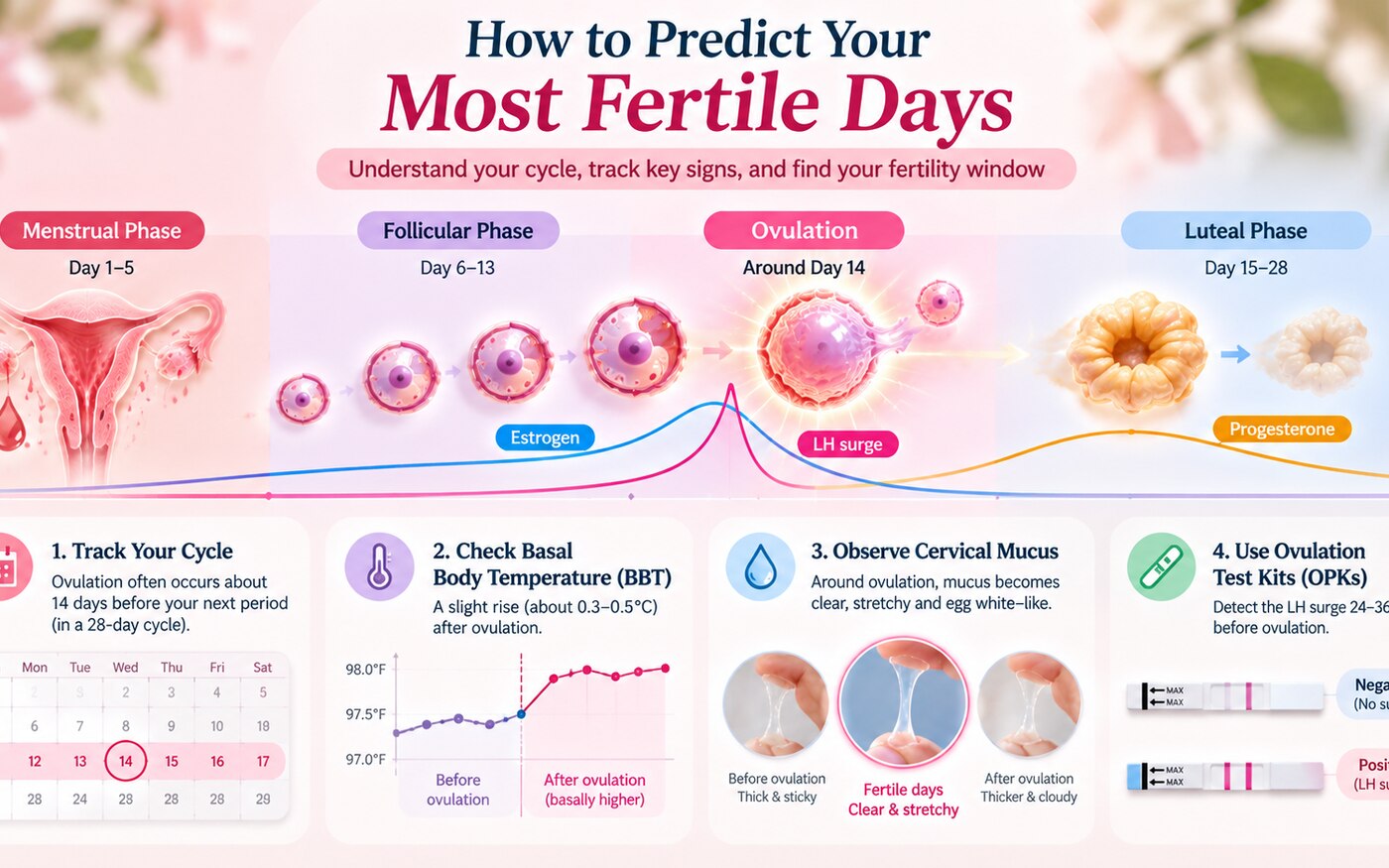 Ovulation Calculator 101: How to Predict Your Most Fertile Days infographic